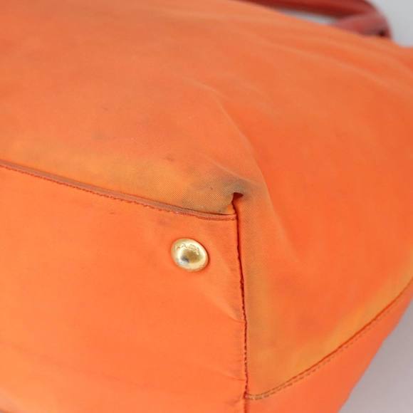 PRADA Hand Bag Nylon Leather 2way Orange Auth 99127 - Picture 13 of 16